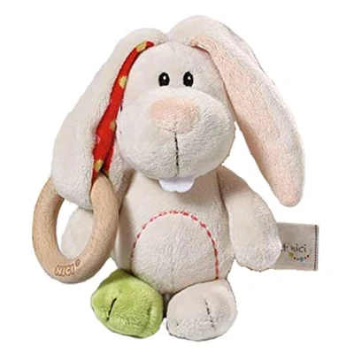 Abbildung von Nici 37879 Greifling Hase Tilli mit Holzring, 15 cm