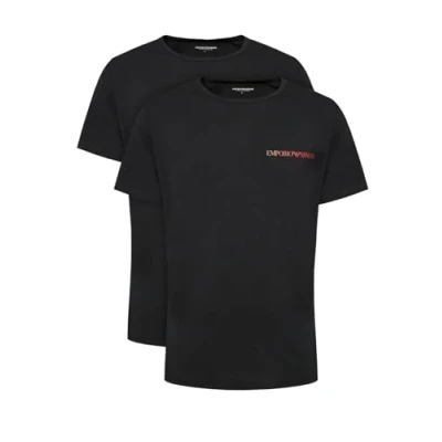 Abbildung von Emporio Armani 2ER PACK Tshirt basic, Herren, Größe: Small, Schwarz
