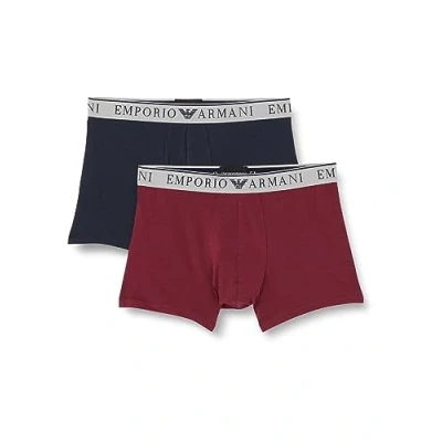 Abbildung von Emporio Armani Trunk 3F542 Stretch Cotton (Packung, 2 St., 2er Pack) 2P Unterhose kurzes Bein mit Logobund