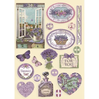 Abbildung von Stamperia KLSP117 Colored Wooden shape A5 Provence, Multicoloured, 4