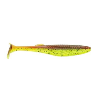 Abbildung von Rapala Crushcity The Kickman Shad Motor Oil Chartreuse 12.5cm Gummifisch