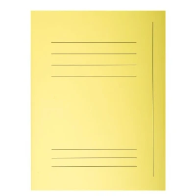 Abbildung von Exacompta 235005E 50er Pack Einschlagmappen SUPER. Aus Manila Karton mit 3 Innenklappen für DIN A4 Pastellfarbe gelb Juris Mappe Sammelmappe Dokumentenmappe Aufbewahrungsmappe