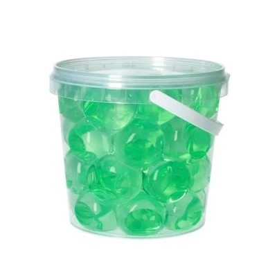 Abbildung von trendfinding Deko Granulate 1 Liter Eimer Aqualinos Hydroperlen, Größe 3,5 bis 5 cm, Grün