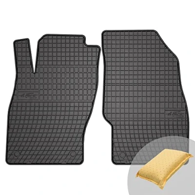 Abbildung von FROGUM EL Toro Gummimatten Ganzjähriges Set von Autofussmatte Auto Fußmatten für Opel Corsa D 2006 2014 Beständiges Gummi Material 1,5cm Schutzkante