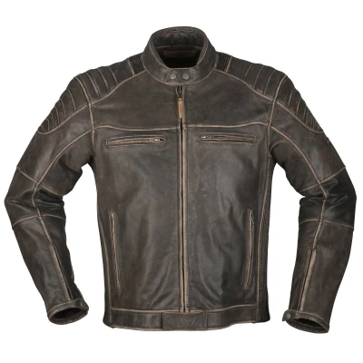 Abbildung von Modeka Vincent Aged Motorrad Lederjacke (Brown,3XL)