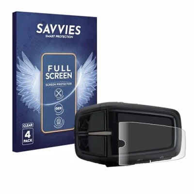 Abbildung von Savvies 4 Stück Full Screen Schutzfolie für Yamaha LCD A Display 2019 Cover Displayschutz Folie [3D Curved, Transparent, Anti Fingerabdruck]
