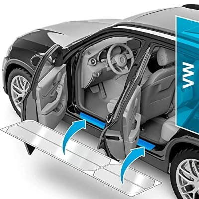 Abbildung von uProtect Auto Einstiegsleisten Schutz für VW ID.7 Tourer ED5 I 2024 2025 Schutzfolie Autotür Zubehör Zierleisten Lackschutzfolie Transparent