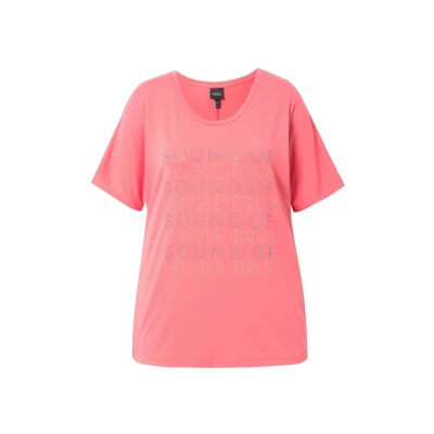 Abbildung von Ulla Popken Tshirt print, Damen, Größe: 54/56, Dark coral