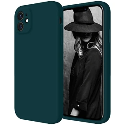 Abbildung von Cordking Designed for iPhone 11 Case, Silicone [Straight Edges] &amp; [Camera Protecion] Upgraded Phone Case with Soft Anti Scratch Microfiber Lining, 6.1 inch, Teal