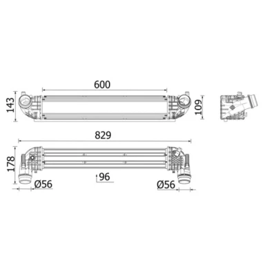 Abbildung von MAHLE ORIGINAL CI 668 000P Ladeluftkühler