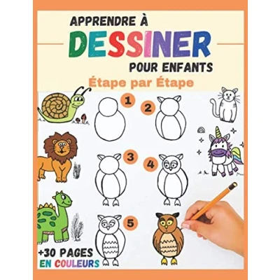 Abbildung von Apprendre à dessiner pour enfants Étape par Étape: des animaux mignons reproduire et colorier livre de dessin tout en couleurs ... monstres rigolos, véhicules, dinosaures)