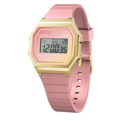 Abbildung von ICE watch Chronograph digit retro sunset Small, Quarzuhr, Armbanduhr, Damenuhr, Datum, digital, Silikonarmband