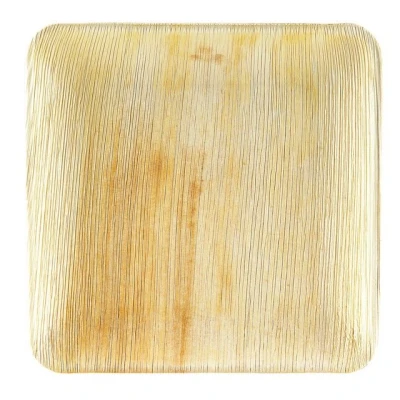 Abbildung von 50 Teller Palmblatt quadratisch 24 x cm