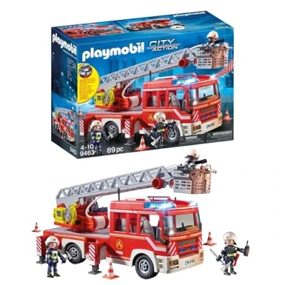 Abbildung von Playmobil® Konstruktions Spielset Feuerwehr Leiterfahrzeug (9463), City Action, Made in Germany
