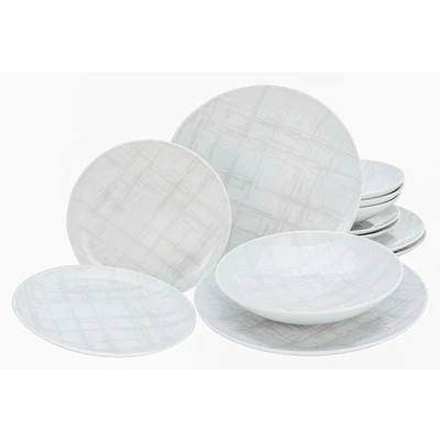 Abbildung von CreaTable Teller Set &quot;Geschirr Home Shabby Chic&quot;, (Set, 12 tlg., Tafelservice für 4 Personen), Service, weiß, Used /Vintage Look, Teile, Personen