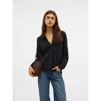 Abbildung von Vero Moda Vmalva Bluse, Damen, Größe: Medium, Black