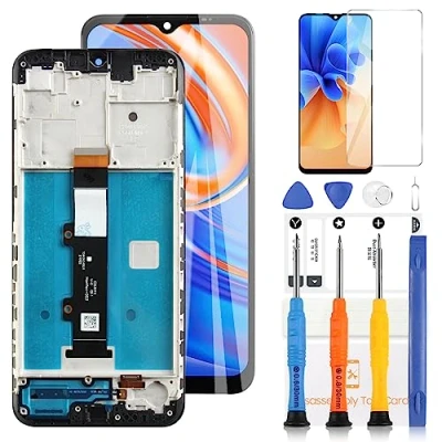 Abbildung von LADYSON Bildschirm für Motorola Moto G30 LCD Motorrad XT2129 2 PAML0000IN Display Touchscreen Digitizer Ersatzset mit Werkzeug (Schwarz Rahmen)