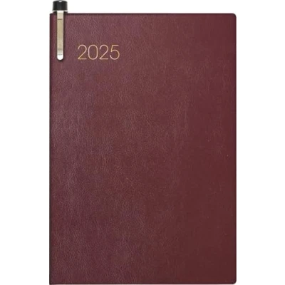 Abbildung von BRUNNEN Taschenkalender Modell 723 (2025), 2 Seiten = 1 Woche, A7, 160 Seiten, SOFT Einband, bordeaux