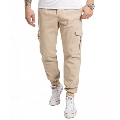Abbildung von Rock Creek Herren Hose Cargohose Tapered Fit Chino Cargo Jogging Casual Pant Männerhose Freizeithose Hosen Herrenhose RC 2356 Beige W36 L32