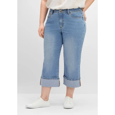 Abbildung von Sheego Jeans Relaxed Fit, Damen, Größe: 40, Blue used denim
