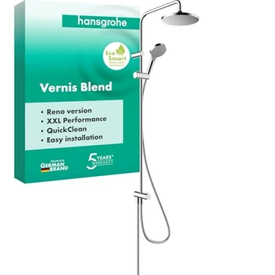 Abbildung von hansgrohe Duschsystem, (Komplett Set), 20cm, wassersparend Reno
