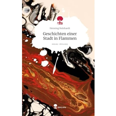 Abbildung von Geschichten einer Stadt in Flammen. Life is a Story story.one