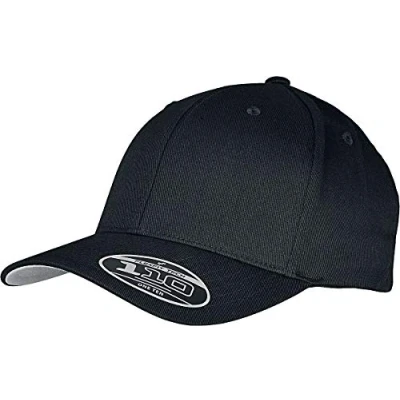 Abbildung von Flexfit Unisex 6277DC Wooly Combed Adjustable Baseball Cap, Black/Black, one Size