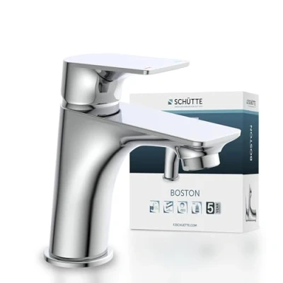 Abbildung von Schütte Waschtischarmatur &quot;BOSTON&quot;, wassersparende Eco Click Funktion, inkl. Pop Up