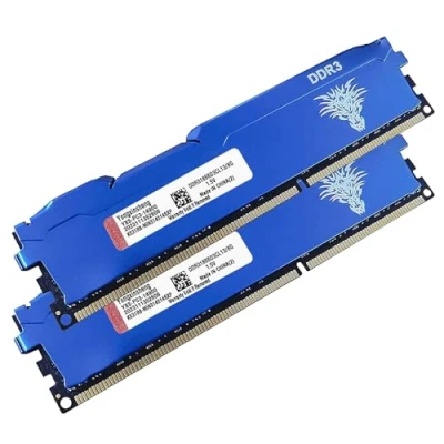 Abbildung von DDR3 16GB Kit (8GBx2) Desktop RAM 1866MHz PC3 14900 UDIMM Non ECC Unbuffered 1.5V 2Rx8 Dual Rank 240 Pin CL13 PC Computer Memory Upgrade Module Arbeitsspeicher (Blau)