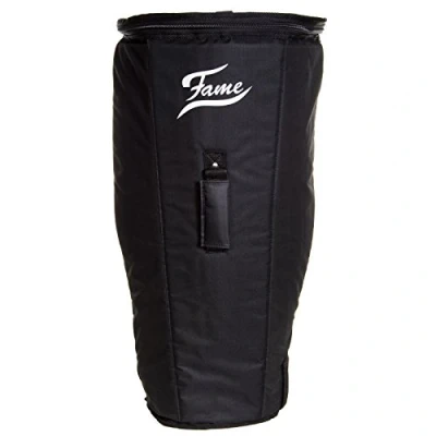 Abbildung von Fame Conga Bag S, 30&quot;x14&quot; (76x36cm), Gepolsterte Percussion Tasche, Kunststoff, Wasserabweisend, Extra Starker Reißverschluss, Schwarz, Ideal für 14&quot;