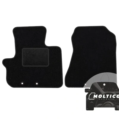 Abbildung von moto MOLTICO Vorne Fußmatten Auto Velours Autoteppiche Schwarz Automatten Set 2 teilig passend für Toyota IQ 2009 2016