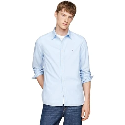 Abbildung von Tommy Hilfiger Micro Gingham Shirt Hemd, Herren, Größe: 3XL, Vessel blue/optic white