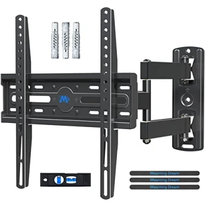 Abbildung von Mounting Dream TV Wandhalterung Schwenkbar Neigbar Ausziehbar, Fernseher für 26 60 Zoll Flach &amp; Curved oder Monitor bis zu 27kg, max. VESA 400x400mm, MD2432 03