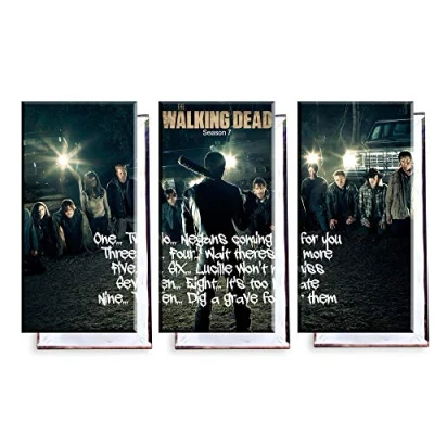 Abbildung von Unified Distribution The Walking Dead Negan &amp; Lucille Dreiteiler (120x80 cm) Bilder Kunstdrucke fertig auf Leinwand aufgespannt und in erstklassiger Druckqualität