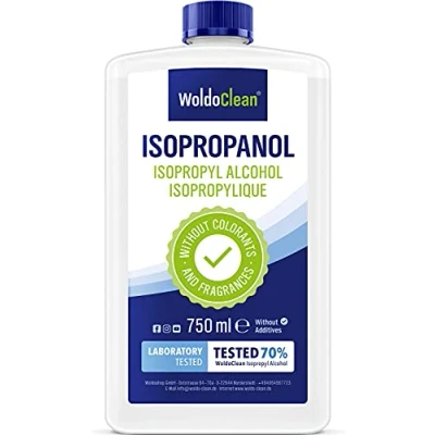 Abbildung von Isopropanol 70% mit 30% destilliertem Wasser 750ml Reinigungsalkohol für fett und rückstandsfreie Reinigung