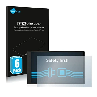 Abbildung von Savvies 6 Stück Schutzfolie für Garmin DriveSmart 76 MT D Displayschutz Folie Ultra Transparent