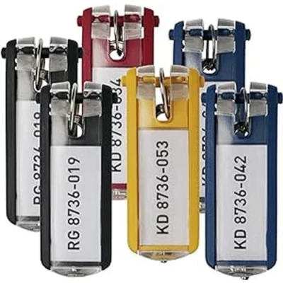 Abbildung von DURABLE Schlüsselanhänger KEY CLIP (6 tlg), mit Beschriftungsschild