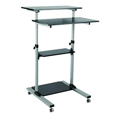 Abbildung von LogiLink BP0070 kompakter und rollbarer Steh Computer Arbeitsplatz Silber/schwarz