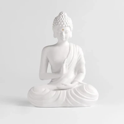 Abbildung von Räder Buddha Figur sitzend groß