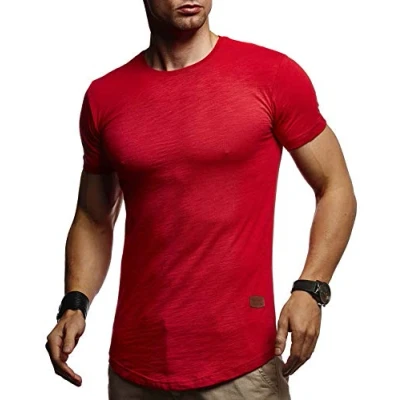 Abbildung von Leif Nelson LN8331 Tshirt basic, Herren, Größe: XXL, Rot