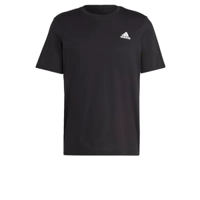 Abbildung von adidas Herren Essentials Single Jersey Embroidered Small Logo Tee T Shirt, Black, M Tall