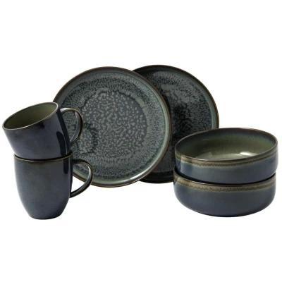Abbildung von Villeroy &amp; Boch Geschirr Set Crafted Breeze Grau Blau 6 teilig