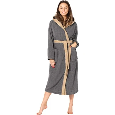 Abbildung von Ladeheid Bademantel, Damen, Größe: Medium, Darkgrey beige