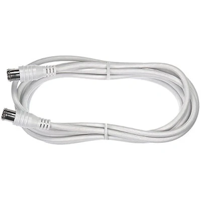 Abbildung von Axing SAK 991 00 hochgeschirmt SAT Anschlusskabel, Quickfix F Stecker, 10,0 m weiß