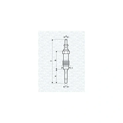Abbildung von MAGNETI MARELLI 062900046304 Glühkerze 11,5V 10A M12X1,25 MERCEDES BENZ: Sprinter 3 T Kastenwagen, Bus, Pritsche/Fahrgestell