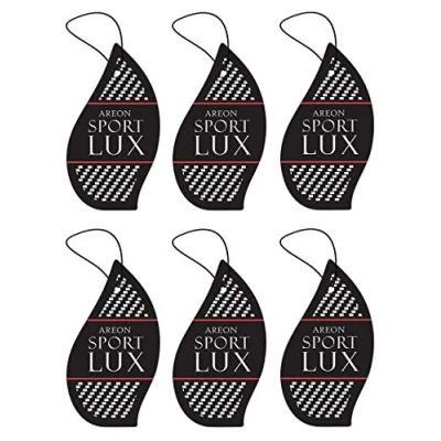 Abbildung von AREON Lufterfrischer Auto Sport Lux Silber Duft Anhänger Hängend Aufhängen Spiegel Schwarz Pappe 2D Set (Silver Pack x 10)