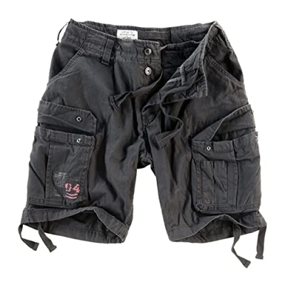 Abbildung von Surplus Raw Vintage Airborne Herren Cargo Shorts, schwarz, 4XL