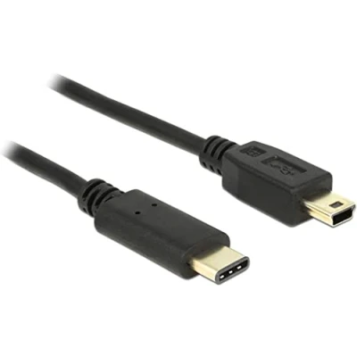 Abbildung von DeLock USB Kabel C &gt; Mini B St/0.50m Schwarz