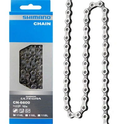 Abbildung von Shimano Kette 114 Glieder, 10 fach CN 6600 Ultegra silber grau
