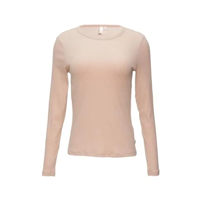 Abbildung von QS IM SLIM FIT Langarmshirt, Damen, Größe: XL, Perlmuttrosa